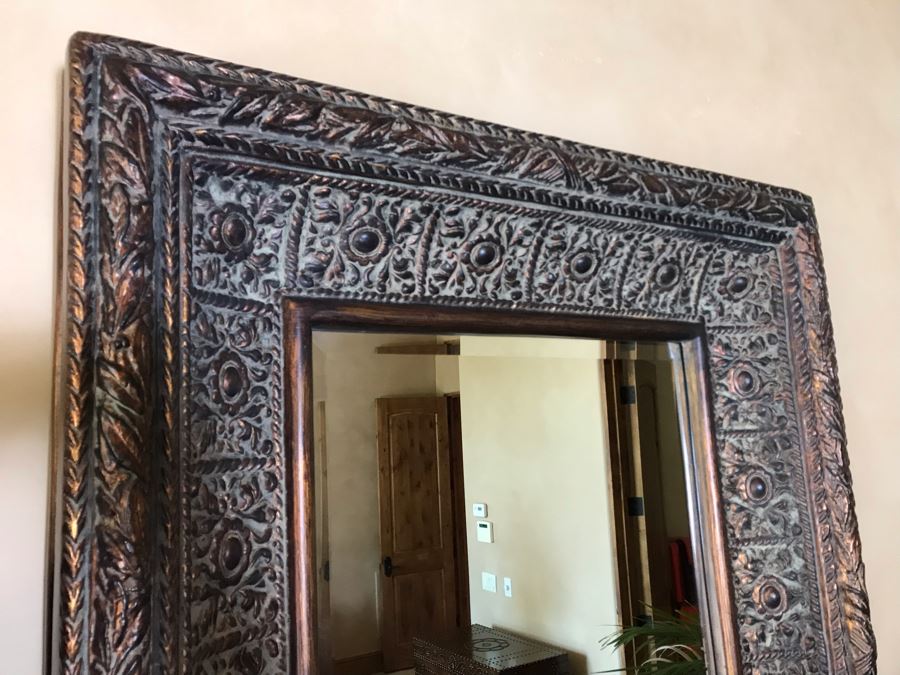 Pair Of Decorative Lightweight (Not Wood) Designer Beveled Glass Mirrors By Stein World, Inc. 41 X 53 Pair Retails $1,340 [Photo 18]