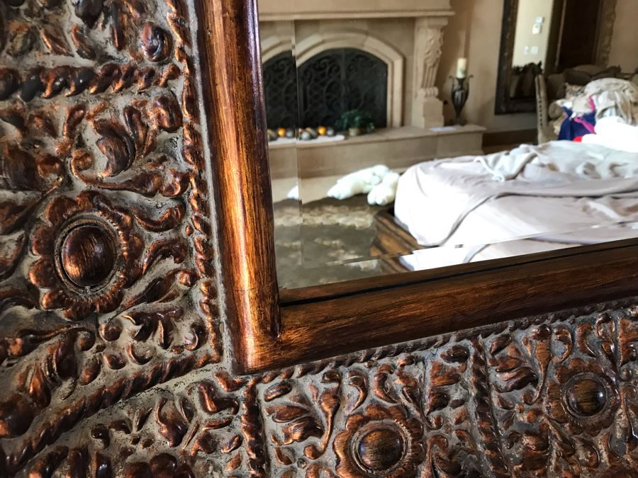 Pair Of Decorative Lightweight (Not Wood) Designer Beveled Glass Mirrors By Stein World, Inc. 41 X 53 Pair Retails $1,340 [Photo 8]