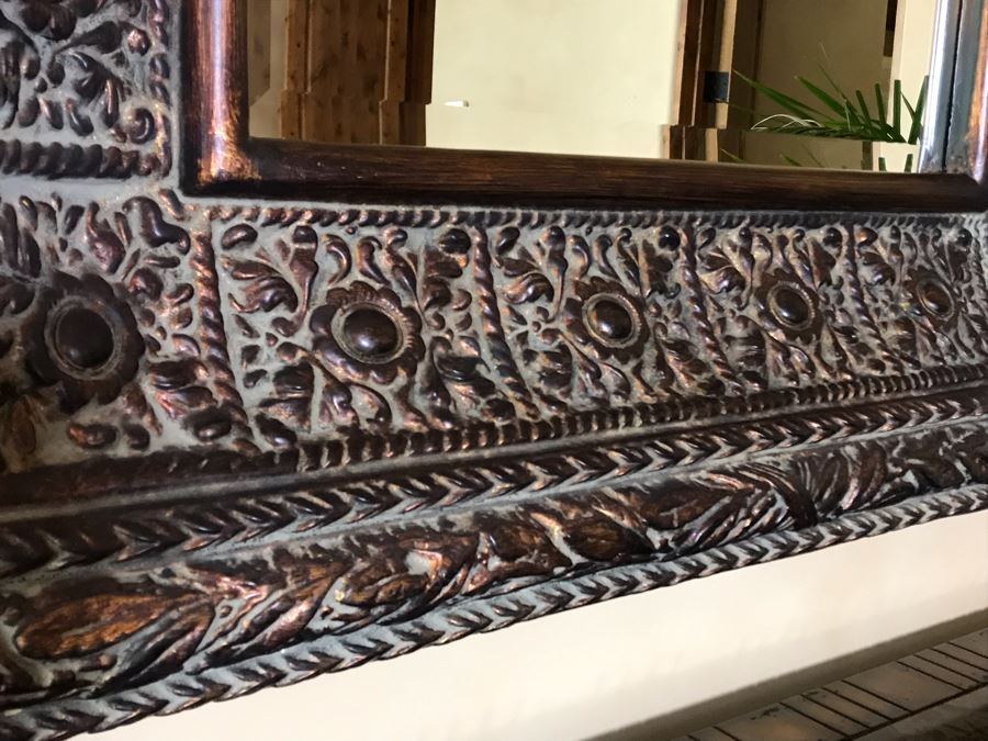 Pair Of Decorative Lightweight (Not Wood) Designer Beveled Glass Mirrors By Stein World, Inc. 41 X 53 Pair Retails $1,340 [Photo 17]