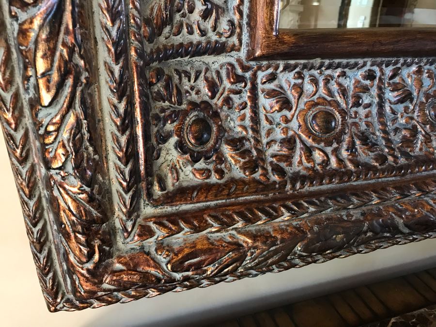 Pair Of Decorative Lightweight (Not Wood) Designer Beveled Glass Mirrors By Stein World, Inc. 41 X 53 Pair Retails $1,340 [Photo 7]