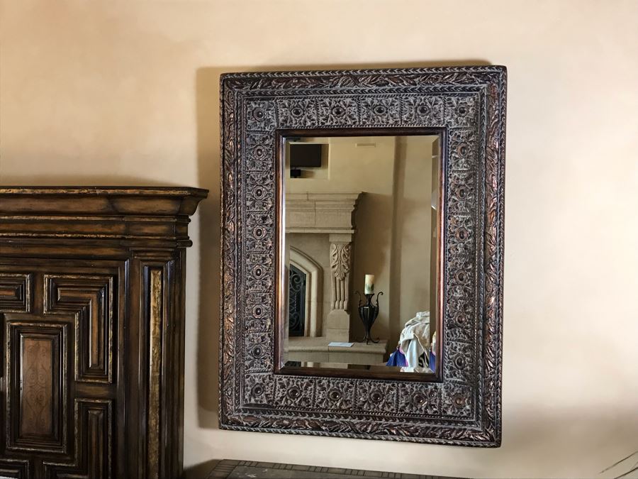 Pair Of Decorative Lightweight (Not Wood) Designer Beveled Glass Mirrors By Stein World, Inc. 41 X 53 Pair Retails $1,340 [Photo 2]
