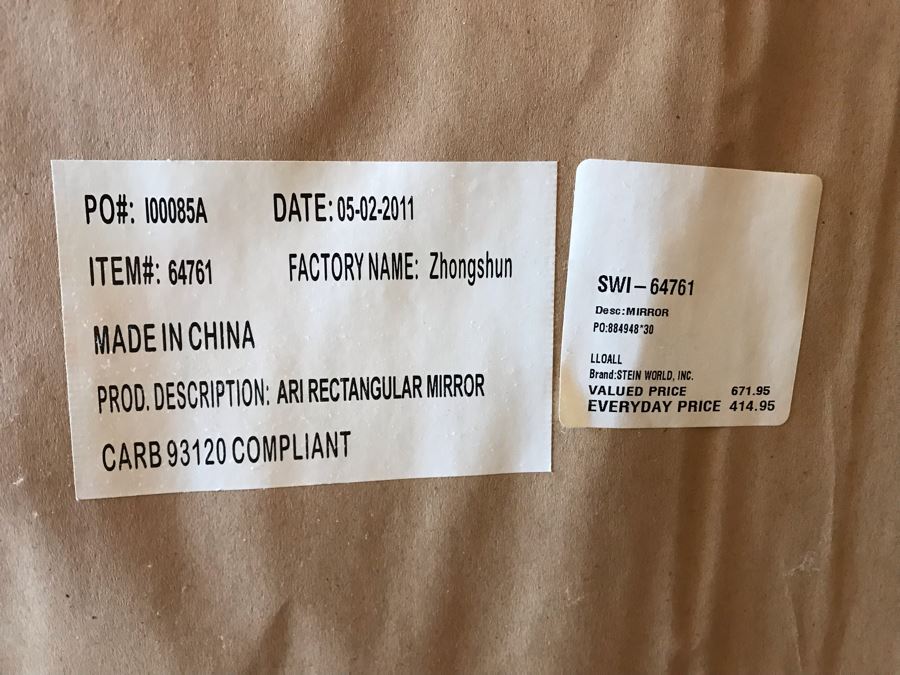 Pair Of Decorative Lightweight (Not Wood) Designer Beveled Glass Mirrors By Stein World, Inc. 41 X 53 Pair Retails $1,340 [Photo 21]