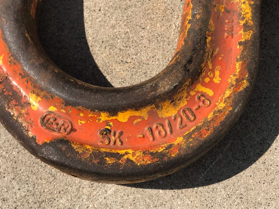 Vintage Industrial Steel Sling Hook XB22 SK-18/20-8 13'L X 8.5'W [Photo 2]