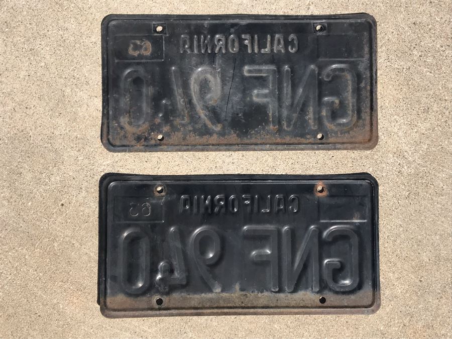 Vintage Sixties California Automotive Car License Plates [Photo 6]