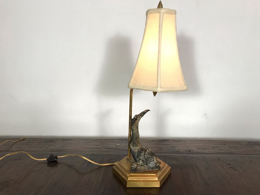 JUST ADDED - Fish Motif Table Lamp 23H [Photo 3]