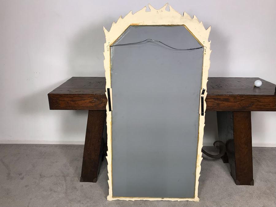JUST ADDED - Vintage Designer Syroco Style Leaves Mirror 32W X 63H [Photo 6]