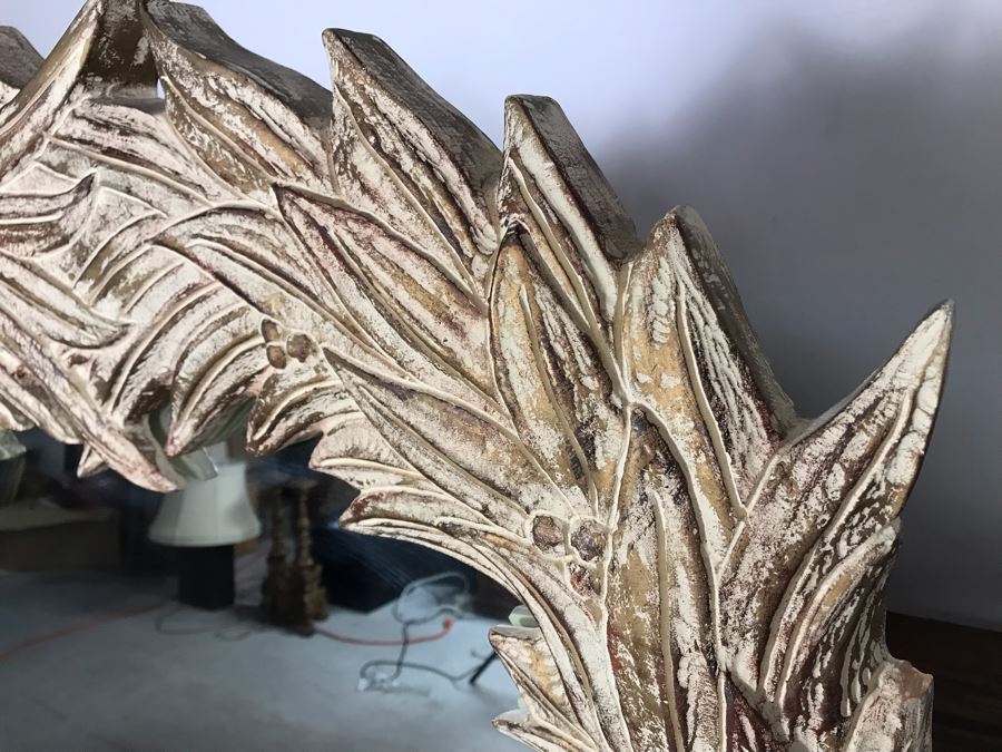 JUST ADDED - Vintage Designer Syroco Style Leaves Mirror 32W X 63H [Photo 5]