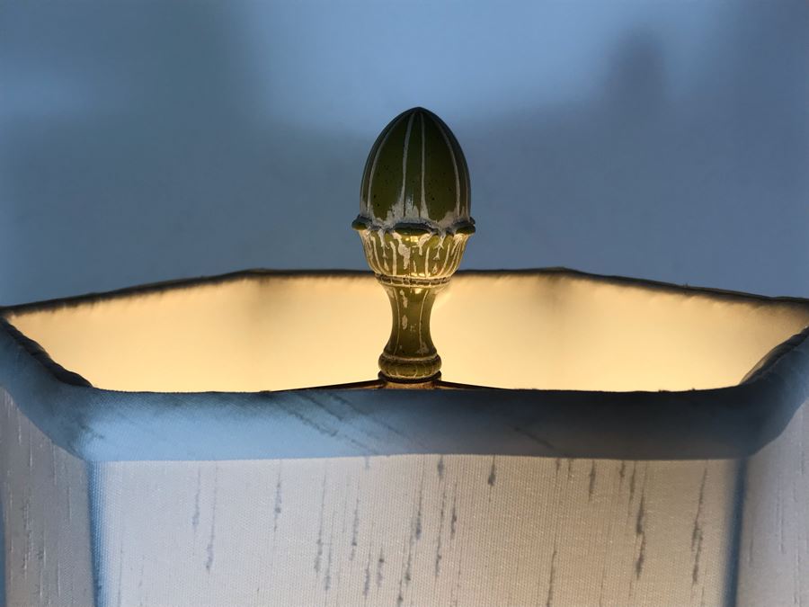 JUST ADDED - Vintage Tall Glazed Ceramic Table Lamp 46H [Photo 7]