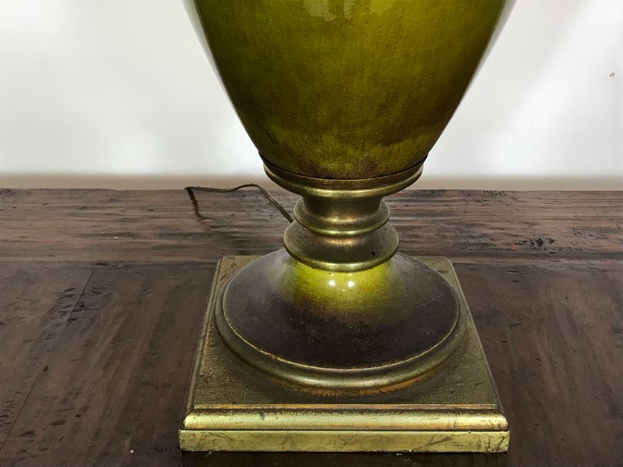 JUST ADDED - Vintage Tall Glazed Ceramic Table Lamp 46H [Photo 6]