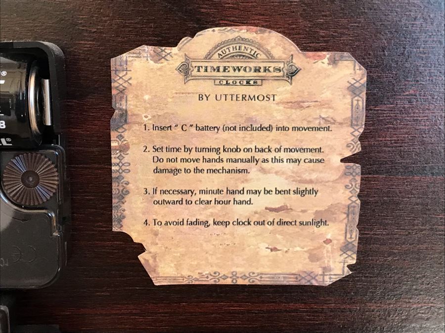 JUST ADDED - Large Uttermost 31' Bond Street Battery Powered Wall Clock With Pendulum Retails $155 [Photo 9]