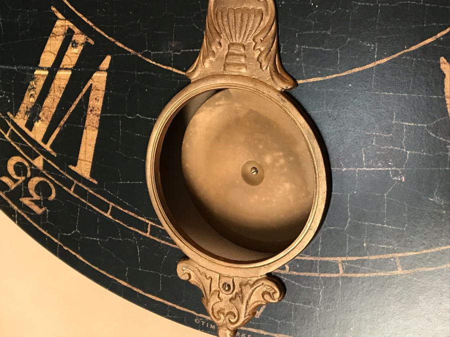 JUST ADDED - Large Uttermost 31' Bond Street Battery Powered Wall Clock With Pendulum Retails $155 [Photo 5]