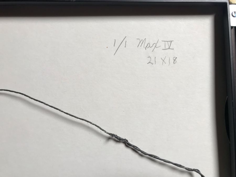 JUST ADDED - Original Jean Klafs Abstract Expressionist Framed Monotype On Paper Titled 'Max IV' 21 X 18 [Photo 11]