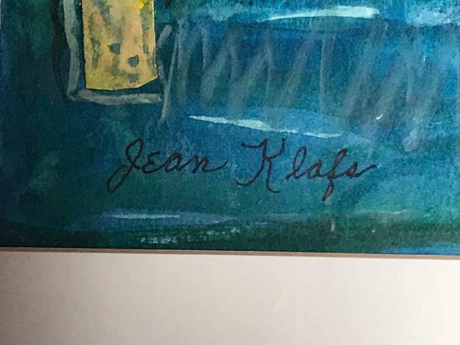 JUST ADDED - Original Jean Klafs Abstract Expressionist Framed Mixed Media Artwork On Paper Featured In Arizona Watercolor Association (AWA) Show Titled 'Progress' 30 X 24 Retails $700 [Photo 6]