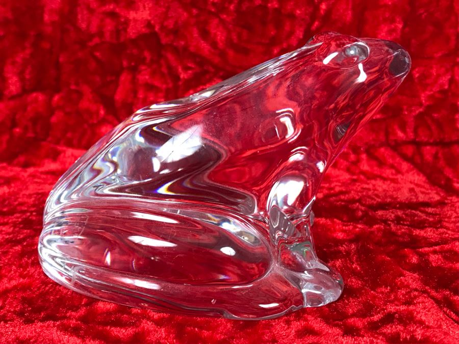 JUST ADDED - Baccarat France Crystal Frog Figurine 4W X 3D X 2.5H (MOE) [Photo 3]