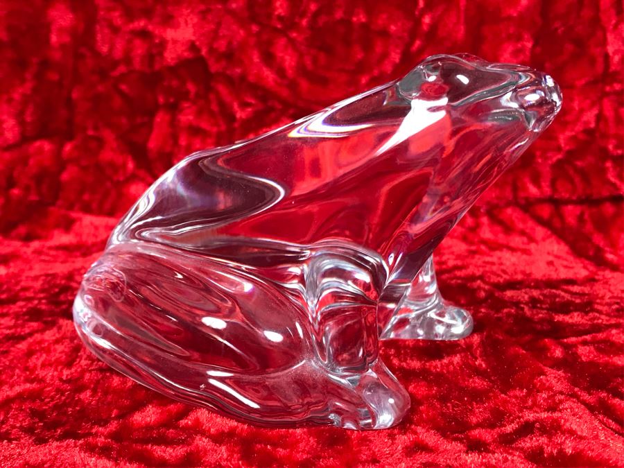 JUST ADDED - Baccarat France Crystal Frog Figurine 4W X 3D X 2.5H (MOE) [Photo 2]