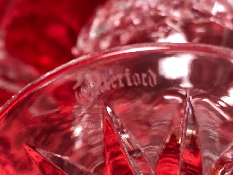 JUST ADDED - Set Of Six Waterford Crystal Wine Glasses Stemware Pallas Blown Glass 7 3/8H Replacements Value $770 (MOE) [Photo 5]