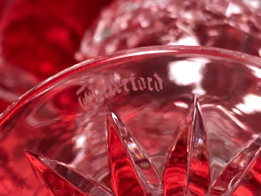 JUST ADDED - Set Of Six Waterford Crystal Wine Glasses Stemware Pallas Blown Glass 7 3/8H Replacements Value $770 (MOE) [Photo 6]