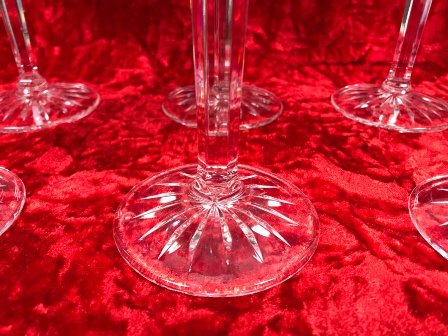 JUST ADDED - Set Of Six Waterford Crystal Wine Glasses Stemware Pallas Blown Glass 7 3/8H Replacements Value $770 (MOE) [Photo 4]