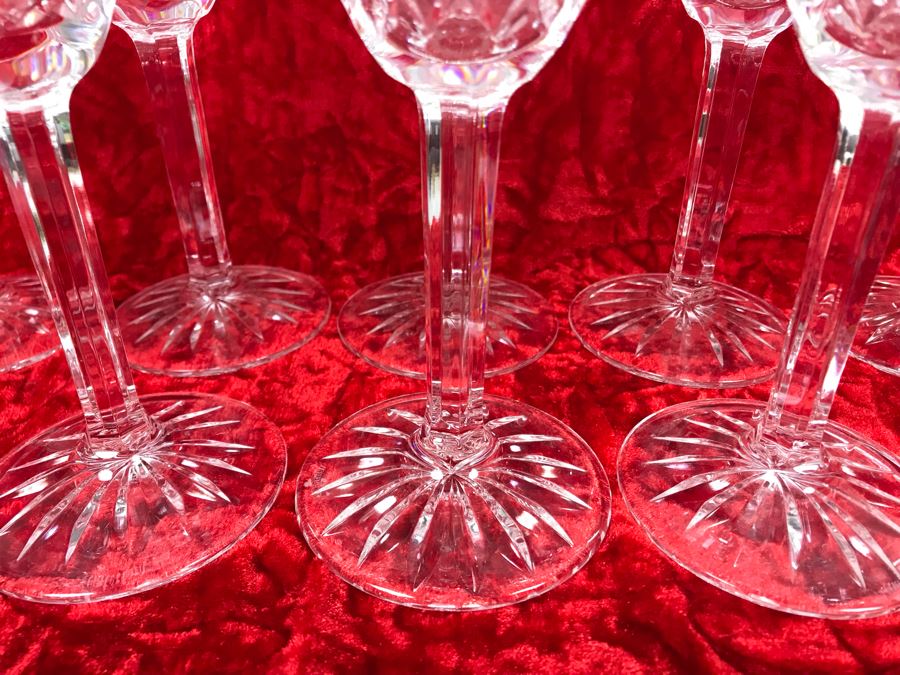 JUST ADDED - Set Of Ten Waterford Crystal Fluted Champagne Stemware Blown Glasses Pallas 8 5/8H Replacements Value $1,299 (MOE) [Photo 5]