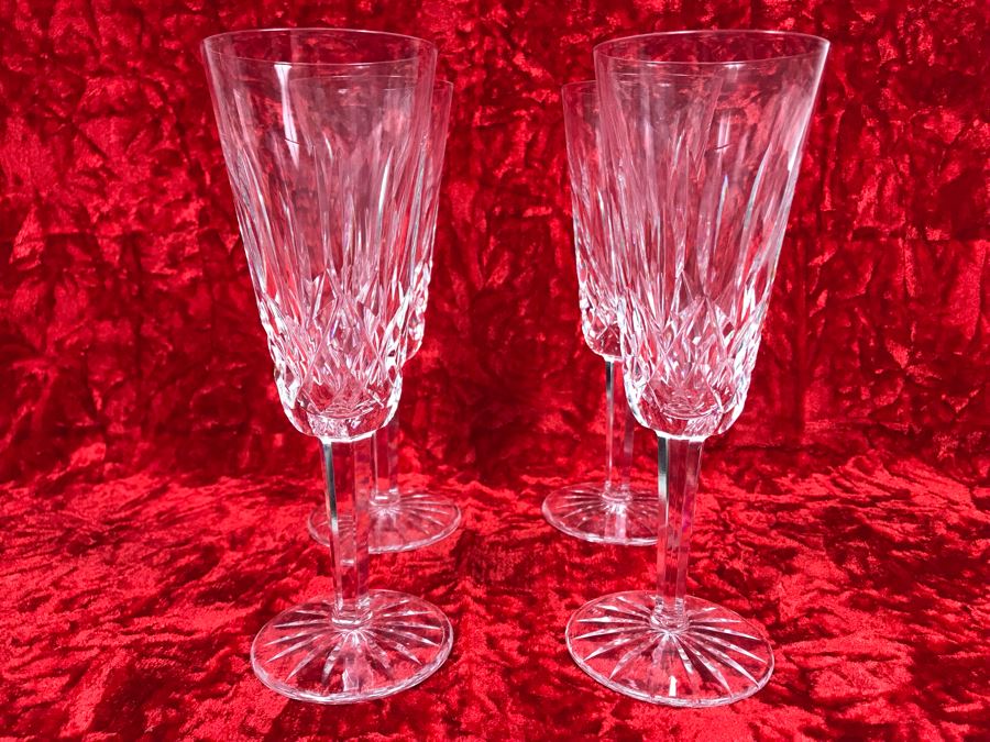 JUST ADDED - Set Of Four Waterford Crystal Blown Glasses Stemware 7 5/8H (MOE) [Photo 3]