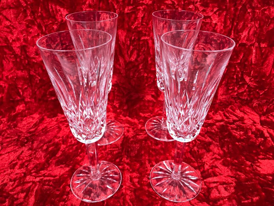 JUST ADDED - Set Of Four Waterford Crystal Blown Glasses Stemware 7 5/8H (MOE) [Photo 2]