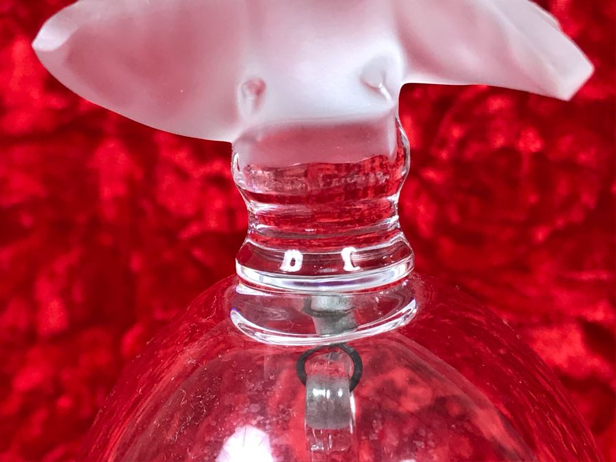 JUST ADDED - Signed Lalique France Bird Motif Crystal Bell 4.5W X 5.5H (MOE) [Photo 7]