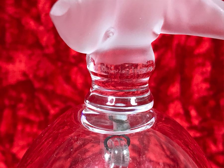 JUST ADDED - Signed Lalique France Bird Motif Crystal Bell 4.5W X 5.5H (MOE) [Photo 6]