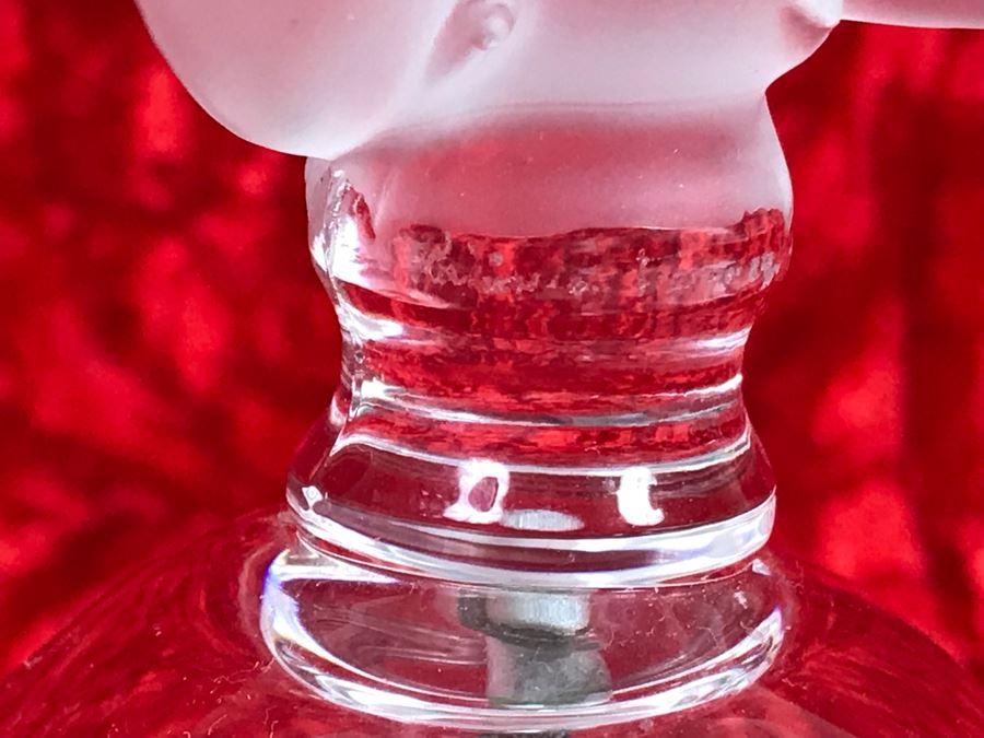 JUST ADDED - Signed Lalique France Bird Motif Crystal Bell 4.5W X 5.5H (MOE) [Photo 5]