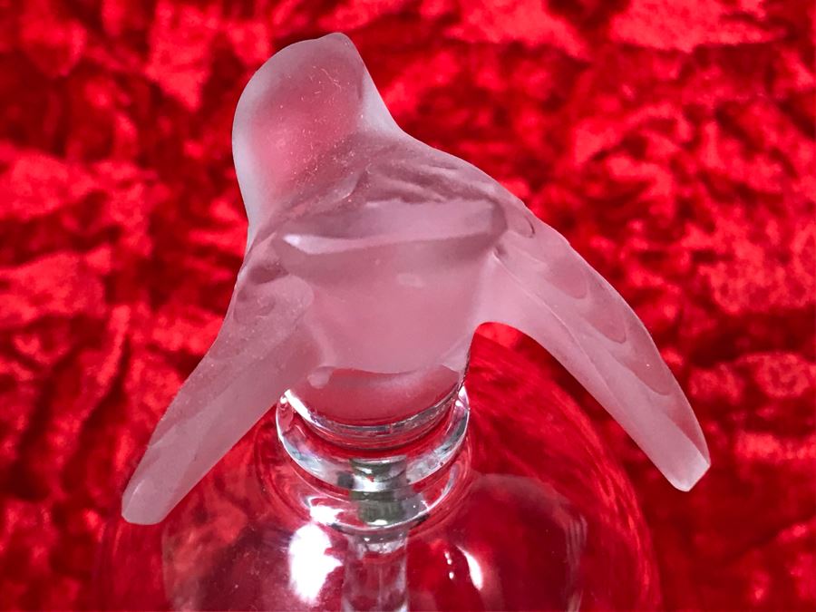 JUST ADDED - Signed Lalique France Bird Motif Crystal Bell 4.5W X 5.5H (MOE) [Photo 8]