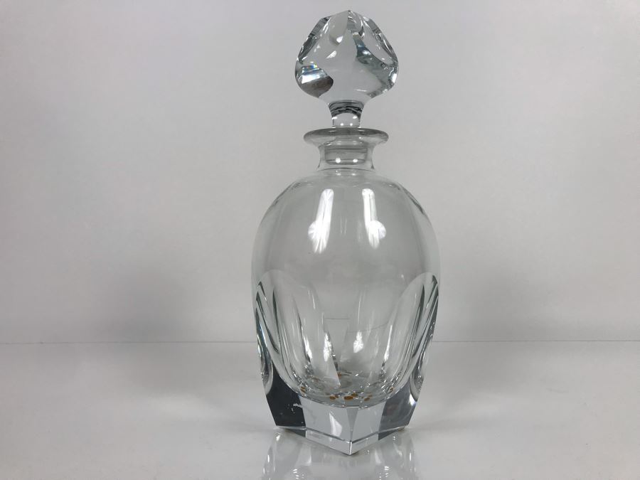 JUST ADDED - Vintage Mid-Century Modern Moser Hand Blown Bar Crystal Liquour Decanter Made In Czechoslovakia 11.5H Retails New $965 (MOE) [Photo 5]