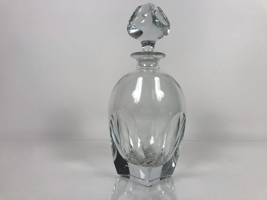 JUST ADDED - Vintage Mid-Century Modern Moser Hand Blown Bar Crystal Liquour Decanter Made In Czechoslovakia 11.5H Retails New $965 (MOE) [Photo 4]