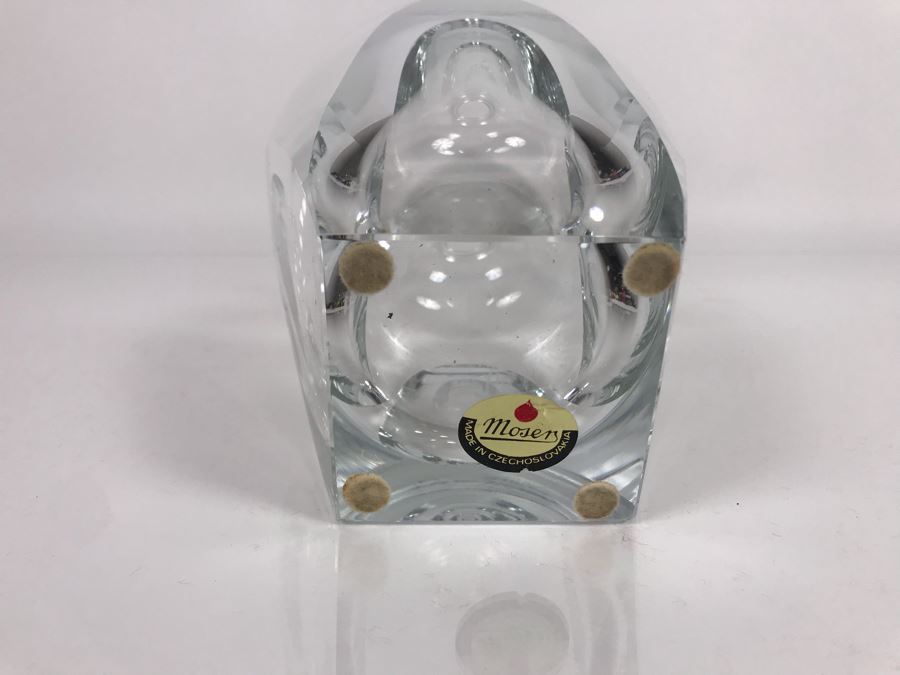 JUST ADDED - Vintage Mid-Century Modern Moser Hand Blown Bar Crystal Liquour Decanter Made In Czechoslovakia 11.5H Retails New $965 (MOE) [Photo 9]