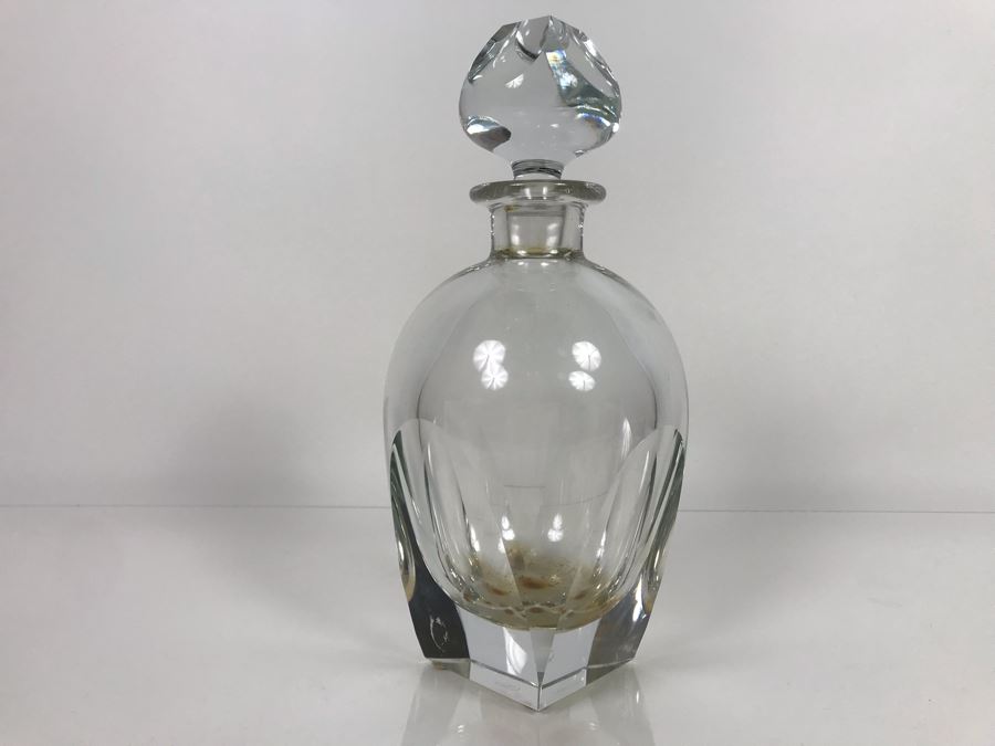 JUST ADDED - Vintage Mid-Century Modern Moser Hand Blown Bar Crystal Liquour Decanter Made In Czechoslovakia 11H Retails New $965 (MOE) [Photo 3]