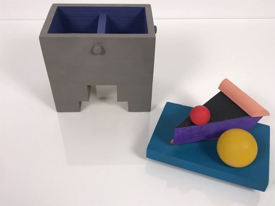 JUST ADDED - Signed Ray Jacobs (1928-2010)  California Artist Wooden Art Box With Lid 7W X 5D X 8.75H [Photo 7]