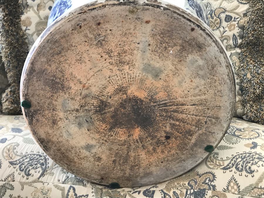 JUST ADDED - Pair Of LARGE Antique Chinese Porcelain Ginger Jars With Lids 24H X 14W (MOE) [Photo 20]