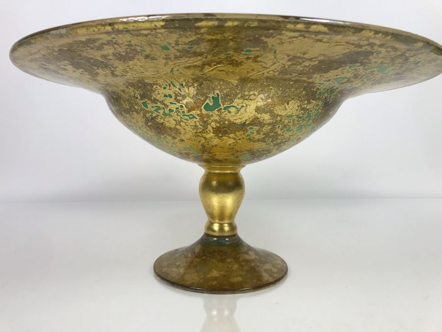 JUST ADDED - Hand-Signed Lesley Roy Footed Centerpiece Bowl Grape Motif 16R X 8H (MOE) [Photo 4]