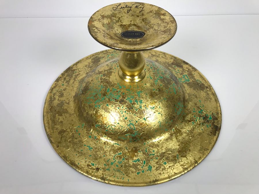 JUST ADDED - Hand-Signed Lesley Roy Footed Centerpiece Bowl Grape Motif 16R X 8H (MOE) [Photo 6]