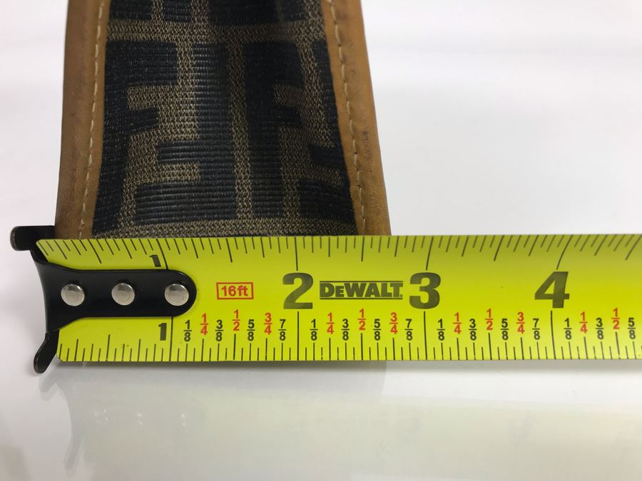 JUST ADDED - Vintage Fendi Italy Leather Cosmetic Bag 9W X 3D X 5H (MOE) [Photo 11]