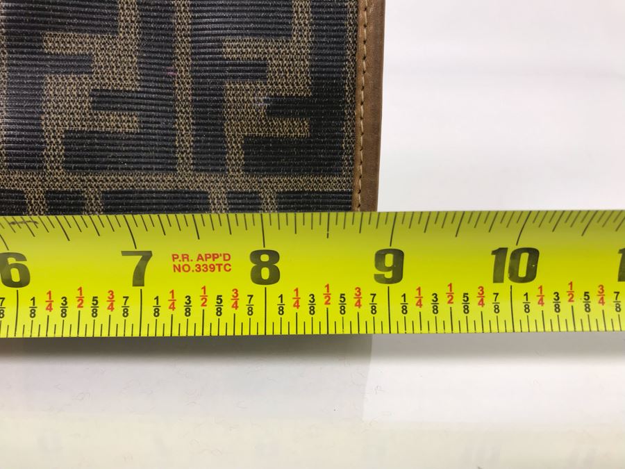 JUST ADDED - Vintage Fendi Italy Leather Cosmetic Bag 9W X 3D X 5H (MOE) [Photo 10]