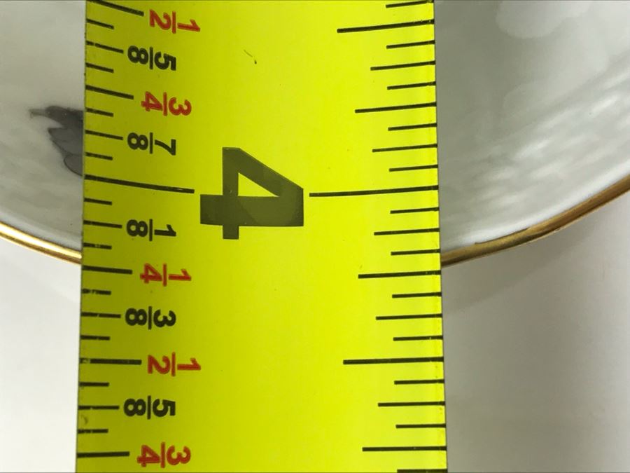 JUST ADDED - Vintage Herend Hungary Hand-Painted Teapot 9H (One Of The Stoppers Underneath Lid Is Chipped) With Eight Demitasse Cups 2.5W And Saucers And Small Dish [Photo 21]