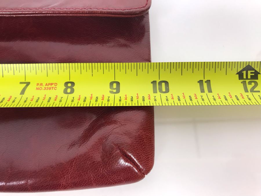 JUST ADDED - Vintage Charles Jourdan Leather Clutch Handbag 10W X 5.5H [Photo 7]