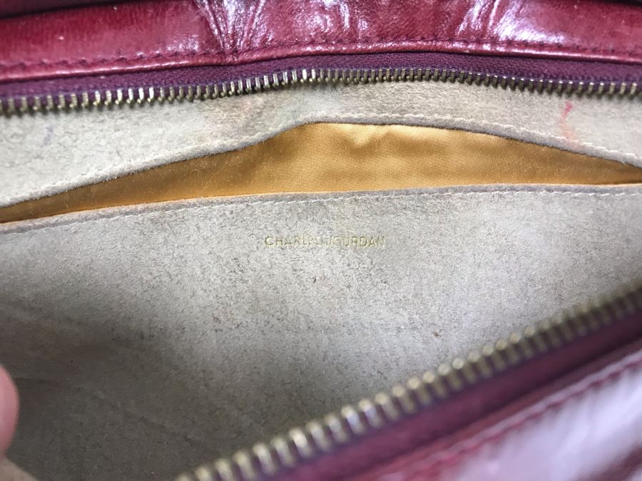 JUST ADDED - Vintage Charles Jourdan Leather Clutch Handbag 10W X 5.5H [Photo 3]