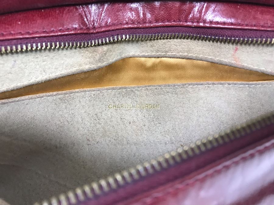 JUST ADDED - Vintage Charles Jourdan Leather Clutch Handbag 10W X 5.5H [Photo 4]