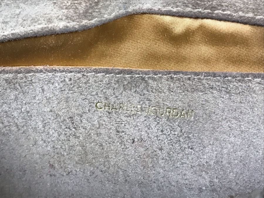 JUST ADDED - Vintage Charles Jourdan Leather Clutch Handbag 10W X 5.5H [Photo 5]