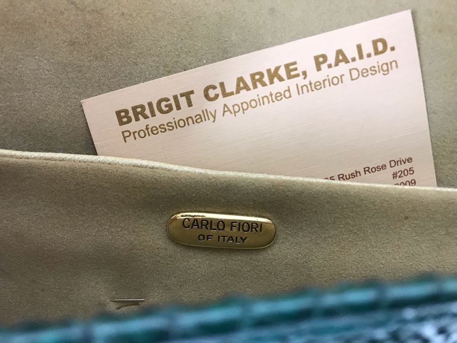 JUST ADDED - Vintage Carlo Fiori Italy Leather Handbag 12 X 8 [Photo 8]