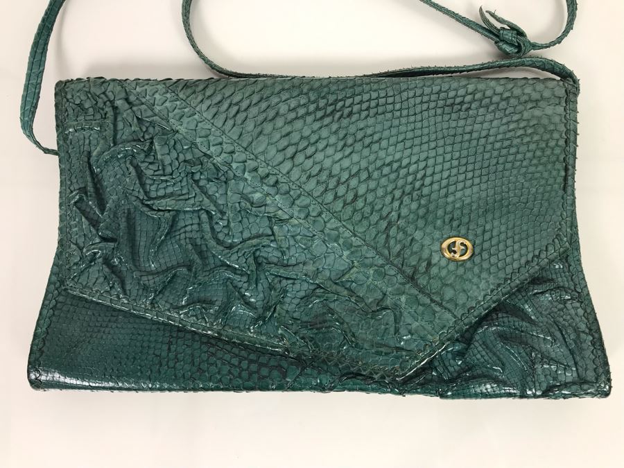 JUST ADDED - Vintage Carlo Fiori Italy Leather Handbag 12 X 8 [Photo 3]