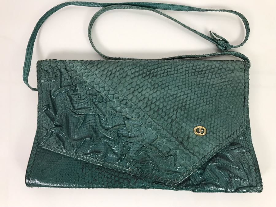 JUST ADDED - Vintage Carlo Fiori Italy Leather Handbag 12 X 8 [Photo 2]