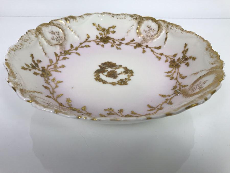 JUST ADDED - Vintage Limoges France Serving Bowl 8.5W X 2H (MOE) [Photo 3]
