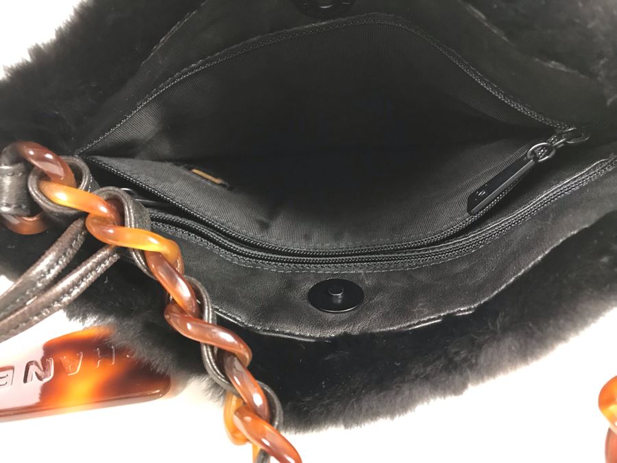 JUST ADDED - Vintage 1997-1999 Chanel Tortoise Shell Fur Handbag Made In Italy 9 X 10 SN 5856619 (MOE) [Photo 17]