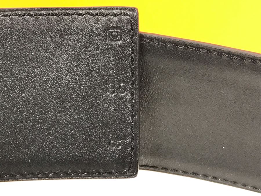 JUST ADDED - Vintage Women's Hermès Collier De Chien Black Leather And Silver Belt With Original Box Made In France Paris 80 C5 (Miss Oregon Estate - MOE) [Photo 13]